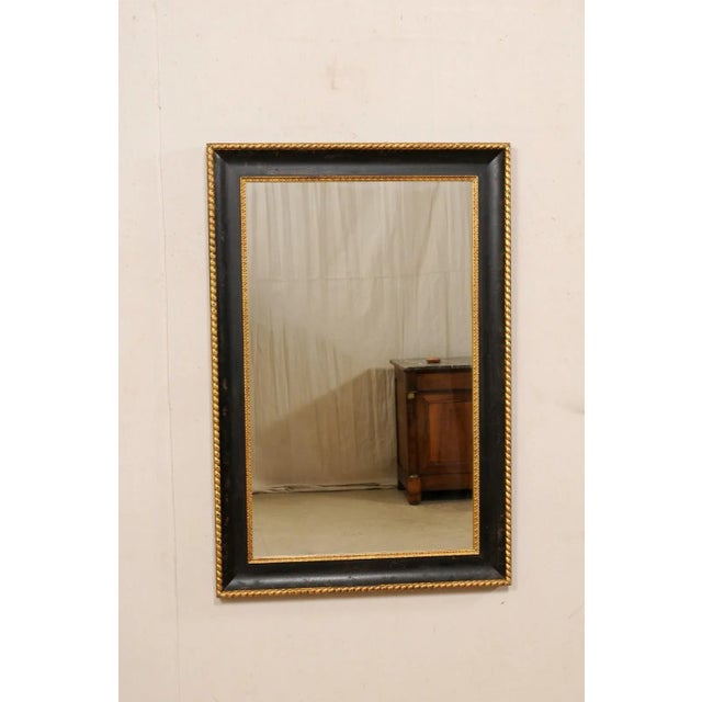 Vintage American Black & Gold Mirror For Sale - Image 9 of 11