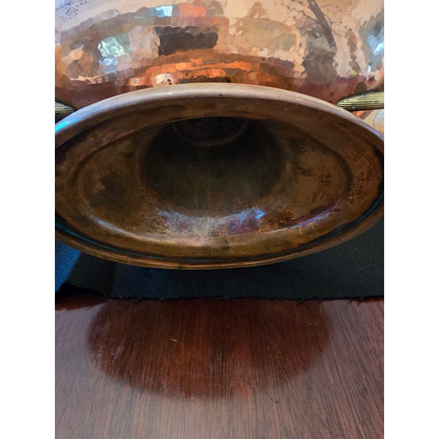 Antique Neoclassical Italian Copper Centerpiece Urn For Sale - Image 11 of 12