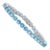 19.7ct Round Cut Blue Topaz & Diamond Classic Wedding Bracelet in 18k White Gold For Sale