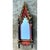 Red Vintage Gothic Revival Wood and Mirrored Glass Wall Mirror For Sale - Image 8 of 12