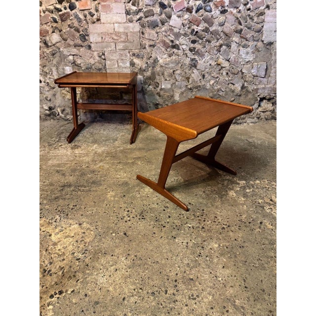 Vintage Danish Teak Nesting Tables by Mogens Kold, 1960, Set of 3 For Sale - Image 13 of 18