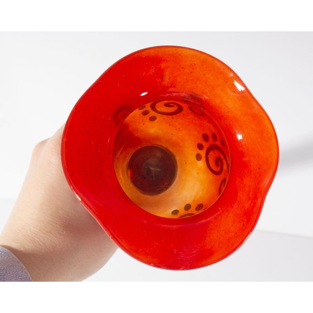 1998 Art Glass Flower Sculpture by Stephen Fellerman and Clair Raabe For Sale In Indianapolis - Image 6 of 8