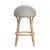 Spritely Home Accent Furniture Tobias Outdoor Rattan & Metal Low Back Counter Stool, Beige & White For Sale - Image 4 of 6