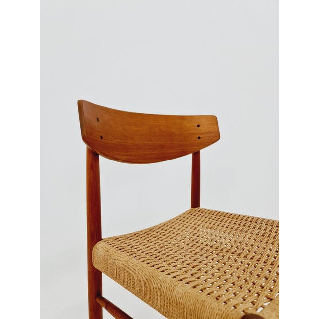 Danish teak & danish cord dining chair by A.M Mobler model 501 1960s, The chair frames are made from solid teak and and...