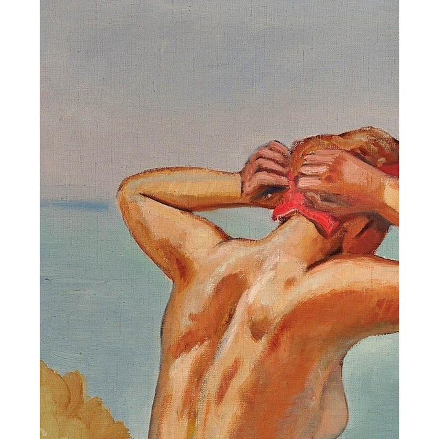 Raymond Moritz, A Liberated Lady on the Cliffs, 1942, Oil on Canvas, Framed For Sale - Image 6 of 18
