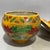 Yellow Ground Raised Enamel Mandarin Duck & Lotus Porcelain Lidded Jar, Chinoiserie Canister For Sale - Image 4 of 8