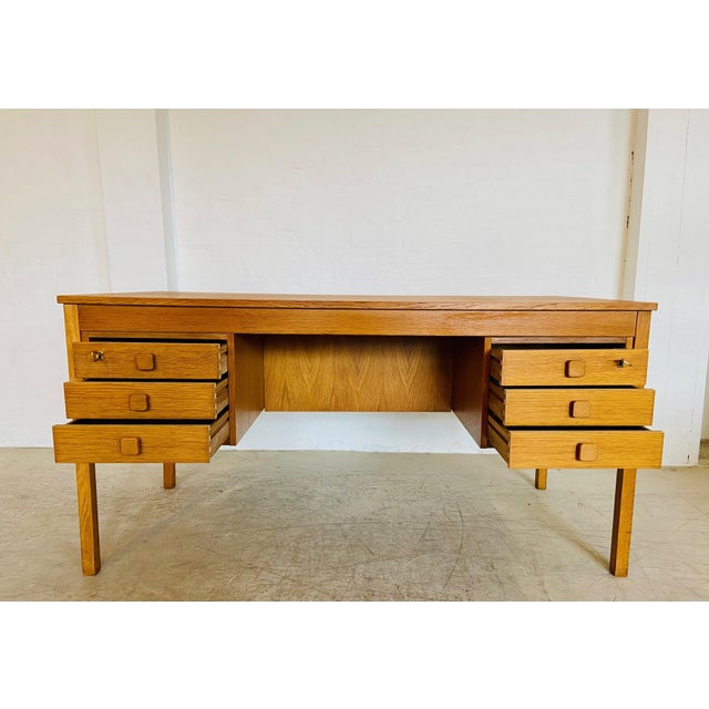 Mid-Century Danish Oak Desk from Domino Møbler, 1960s For Sale - Image 12 of 18