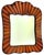 A striking vintage split bamboo wall mirror, circa 1970s, crafted in the style of Gabriella Crespi. Narrow strips of...