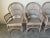 Vintage Coastal Palm Beach Style Cerused Rattan Balloon-Back Arm Dining Chairs - Set of 4 For Sale In Miami - Image 6 of 12