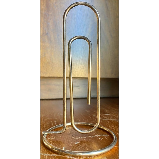 Memphis Group Style Brass Desk Accessory XL Paperclip Letter Holder ...