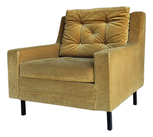 Italian Armchair in Wood and Velour, 1970