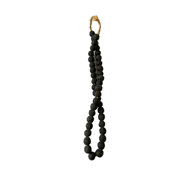 African African Black Glass Trading Beads String For Sale - Image 3 of 6
