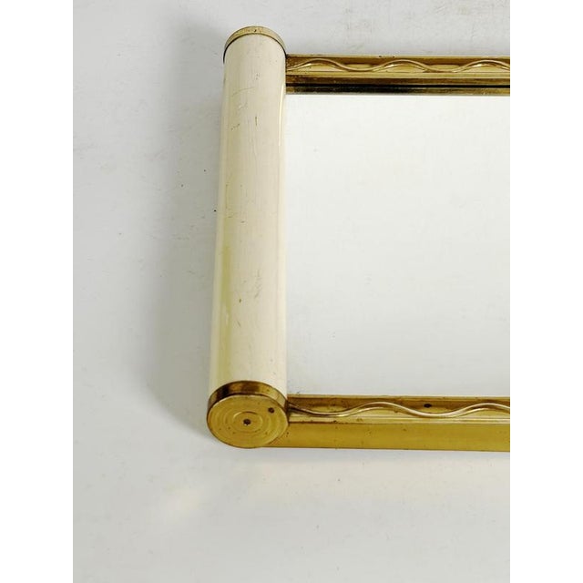 Gold Art Deco Wooden and Mirrored Tray, France, 1940 For Sale - Image 8 of 14