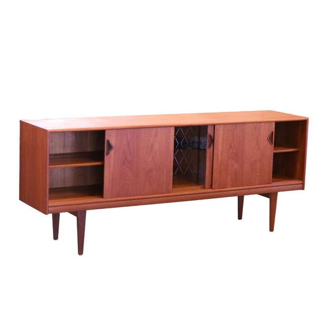 Danish Teak Sideboard with Bar and Sliding Doors from Gern, 1960s For Sale - Image 9 of 18