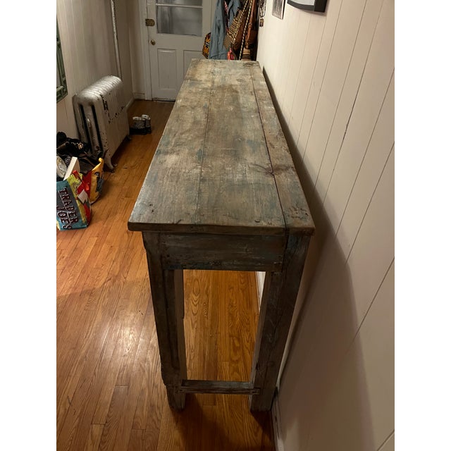 1950s Colorful Vintage Indian Large Entry Table For Sale - Image 12 of 13