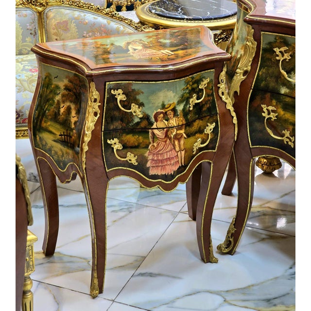 Elevate your interior with this exquisite French Rococo-inspired accent chest, a beautifully handcrafted piece that blends...