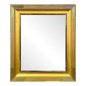 Hollywood Regency, Custom Rectangular Mirror, Carved Giltwood, Water Gilt, Mirror, Usa, 21st C.
