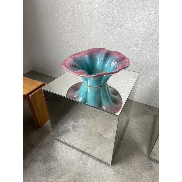 Blue and Pink Ceramic Dish, 1970s For Sale - Image 4 of 18