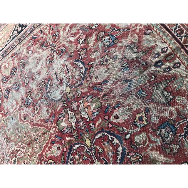 Large Antique Mahal Rug For Sale - Image 4 of 18