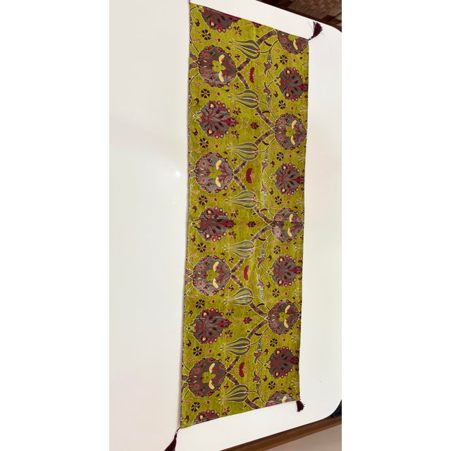 Authentic Turkish Kilim Motif Table Runner For Sale - Image 4 of 6