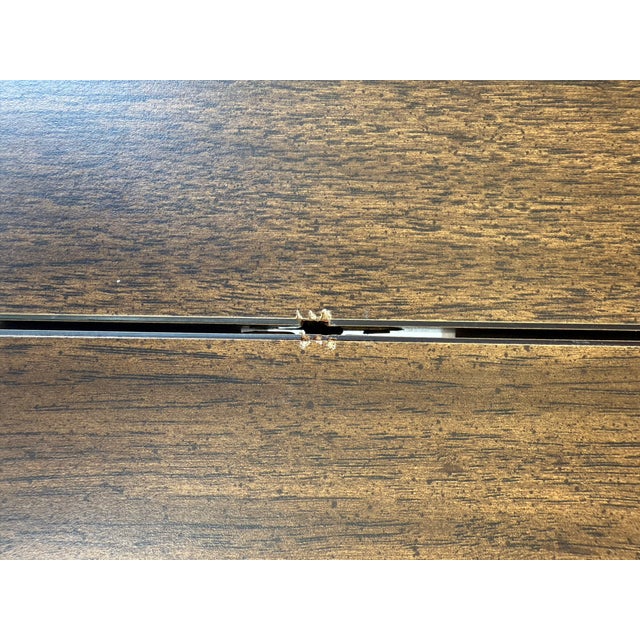 Vintage Palm Beach Regency Florida Coastal Style Bamboo & Rattan Dining Set With Convertible Flip Top Gaming / Dining Table - Set of Five For Sale - Image 10 of 12