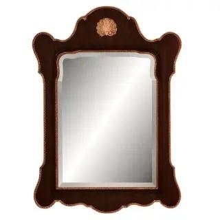 The King Edward carries the pierced scroll-top silhouette of an eighteenth-century English wall mirror, executed in a...