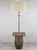 Mid-Century Modern 1960s Walnut & Smoked Lucite Sidetable Floor Lamp Combo For Sale - Image 3 of 6