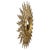 Wood Large Gold Leaf Gilt Wood Sunburst Mirror, 1950s For Sale - Image 7 of 18