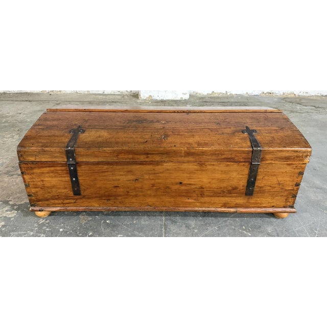 Antique Dometop Blanket Chest With Exposed Dovetails For Sale - Image 4 of 11