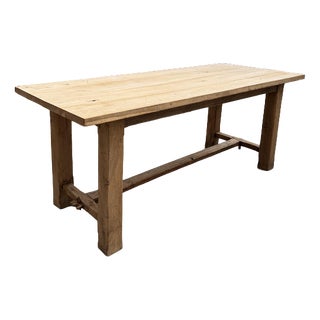 Mid‑20th Century Oak Farm Table For Sale