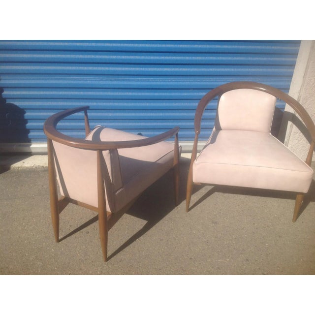 1960s Mid Century Modern Pair of Lounge Chairs For Sale - Image 5 of 7