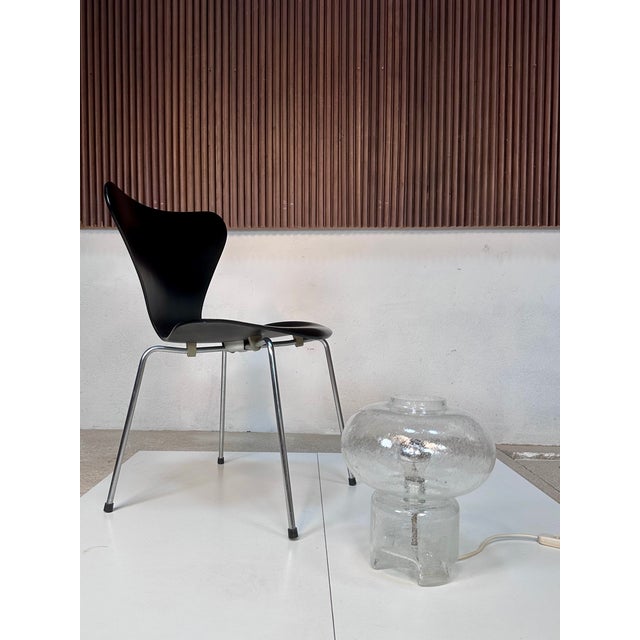 Clear Frosted Glass Table Lamp from Glashütte Süssmuth Leuchten, Germany, 1960s For Sale - Image 17 of 18