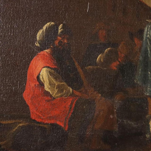 Textile After Giovanni Michele Graneri, Scene of Popular Life, Oil Painting on Canvas, Framed For Sale - Image 7 of 14