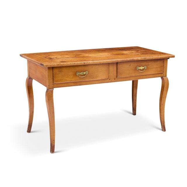 18th-Century French Provincial Louis XV Fruitwood Bureau Plat Writing Table, Circa 1760 For Sale - Image 10 of 11