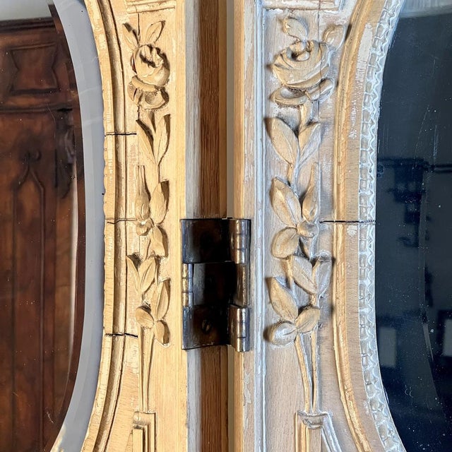 Large French Four-Fold Mirrored Dressing Screen, 1920s For Sale - Image 11 of 12