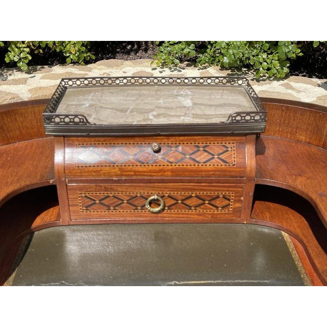 Louis XV / Louis XVI Transition Marquetry Desk For Sale - Image 4 of 13