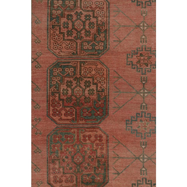 Vintage Ersari Rug in Red With Geometric Medallions, From Rug & Kilim For Sale In New York - Image 6 of 7