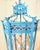 Metal Exquisite Large Hand-Forged Iron Lantern – Verdigris Patina - 47” High X 24”Wide For Sale - Image 7 of 18