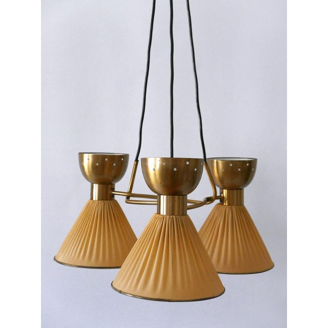 Metal Mid-Century Modern Six-Flamed Pendant Lamp, 1950s For Sale - Image 7 of 18