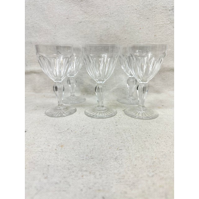 Val Saint-Lambert Vintage Val St Lambert Port Glasses-Set of 5 For Sale - Image 4 of 12