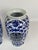 Ceramic Pair of Blue & White Chinese Export Style Porcelain Floor Vases on Hardwood Stands, 18" Tall For Sale - Image 7 of 8
