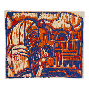 1970s Ruth Freeman Holy City Woodblock