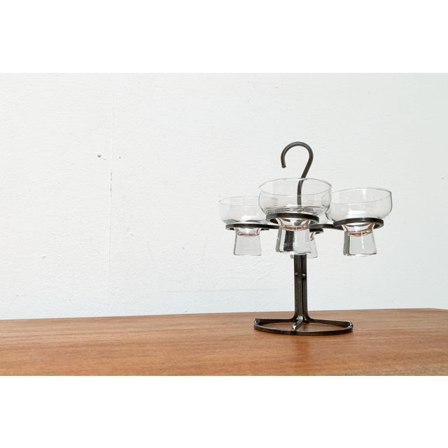 Metal Danish Metal and Glass Candleholder, 1960s For Sale - Image 7 of 18