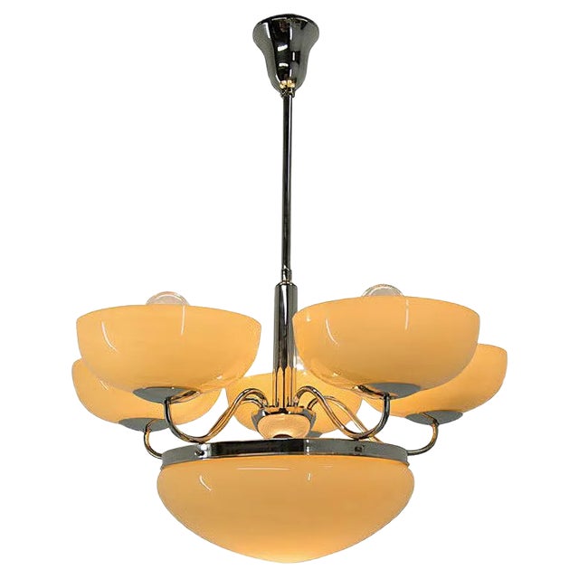Large Art Deco Chandelier, 1930s For Sale