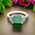 Metal Natural Emerald Diamond Ring Size 6.5 14k Gold 1.95 TCW Certified For Sale - Image 7 of 11