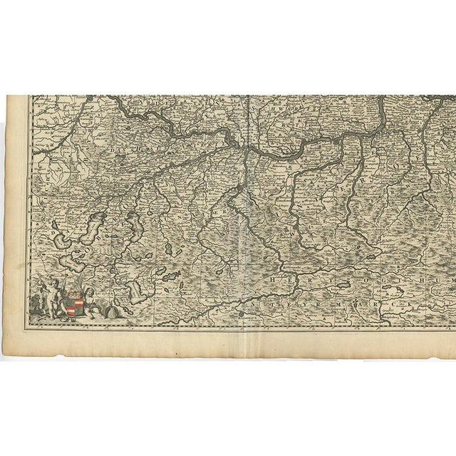 Antique Map of Austria by N. Visscher, 1690 For Sale - Image 4 of 9