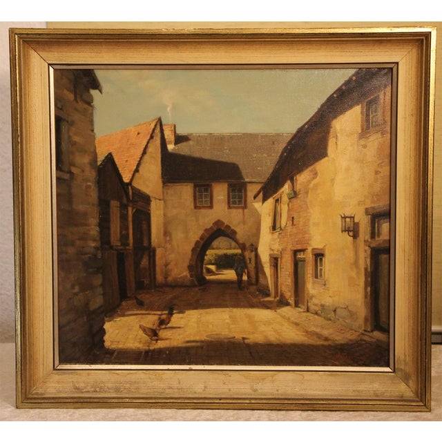 This original oil painting by the esteemed German artist Wolfgang Grünberg (1909-2001) depicts the North Gate of...