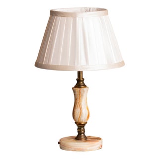 Onyx and Brass Table Lamp by Marmo Lusso For Sale