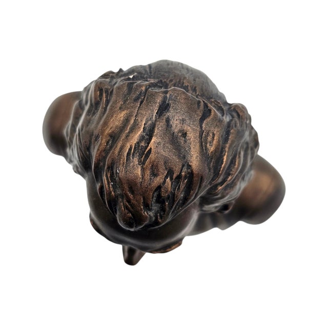 Plastic Thomas Jefferson Bronze Finish Portrait Bust Sculpture, 7.5", Dated 2003 For Sale - Image 7 of 14