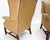 Pair of Tall Tan Leather Wing Chairs on Solid Mahogany Stretcher Base Mint! For Sale - Image 14 of 17